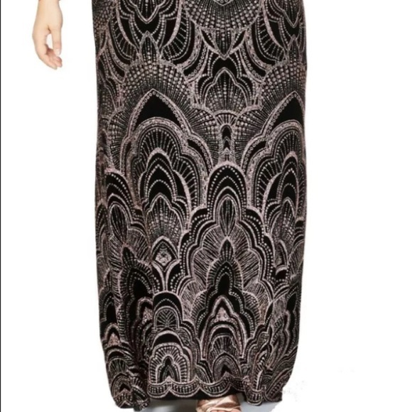 Women’s Formal Dress Plus Size 14W 16W 18W Black Gold Glitter JUMP APPAREL NEW - Picture 3 of 5